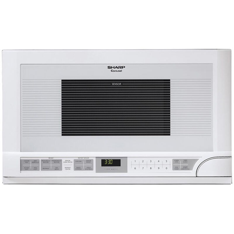 Sharp 24 in. 1.5 cu.ft Over-the-Counter Microwave Microwave with 11 Power Levels & Sensor Cooking Controls - White