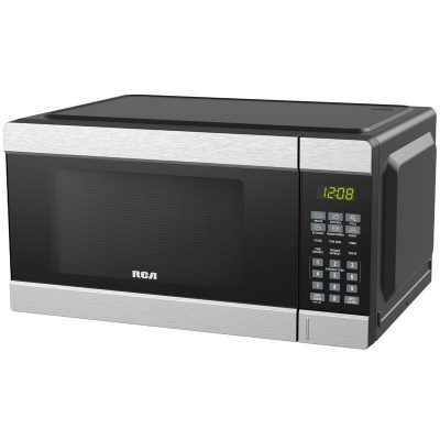 RCA 17 in. 1.1 cu. ft. Countertop Microwave with 10 Power Levels - Stainless Steel