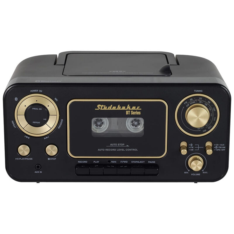 Studebaker Single CD Bluetooth/AM/FM/Cassette Boombox