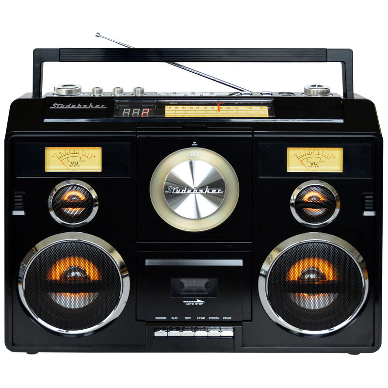 Studebaker Sound Station Bluetooth/AM/FM/Cassette/CD Boombox