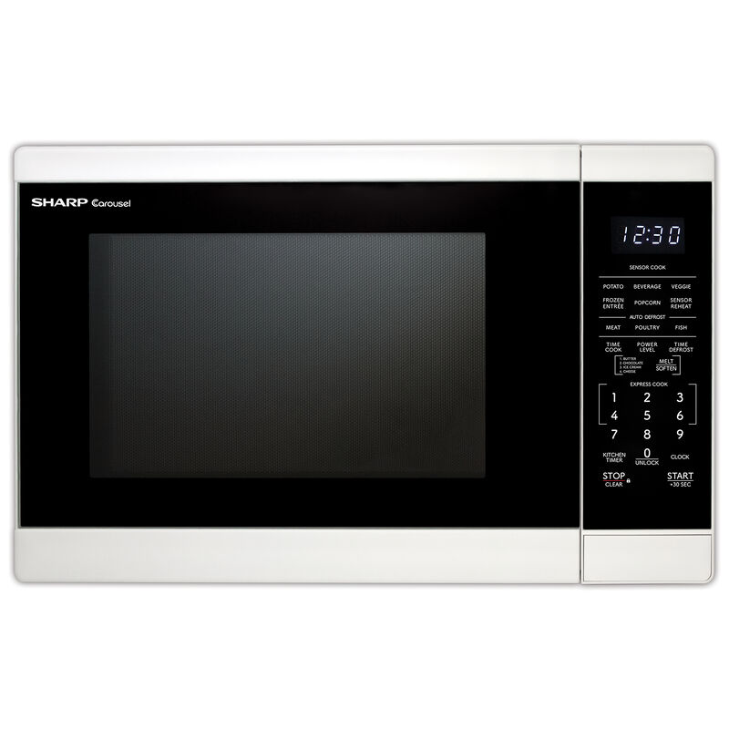 Sharp 20 in 1.4 cu. ft. Countertop Microwave with 11 Power Levels & Sensor Cooking Controls - White