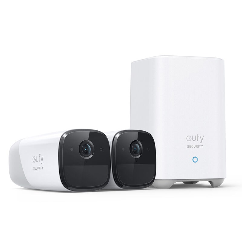 Eufy - eufyCam 2 Pro 2K Indoor/Outdoor 2-Camera Security System - White
