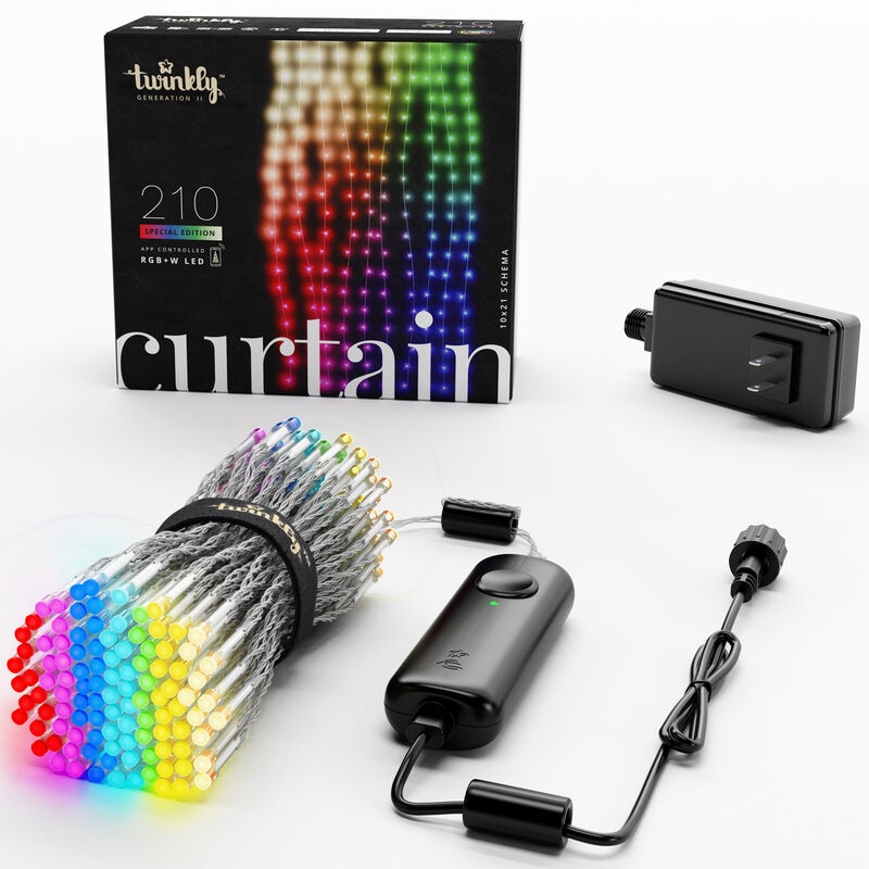 Twinkly - Smart Light Curtain 210 RGB + LED Generation II - White