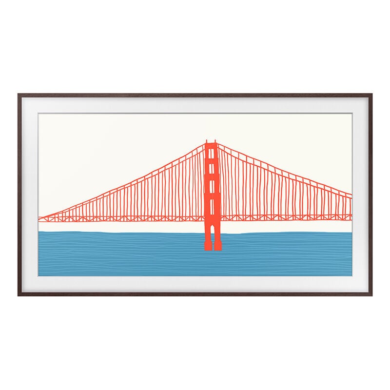 Samsung Frame 85" Customizable Bezel Compatible with Samsung 2021-2024 The Frame TVs - Modern Brown