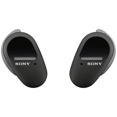 Sony - WF-SP800N/B True Wireless Noise-Cancelling In-Ear Headphones - Black