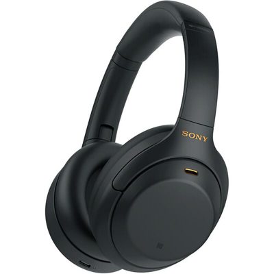 Sony - WH-1000XM4 Wireless Noise-Cancelling Over-the-Ear Headphones - Black