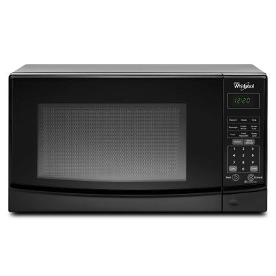 Whirlpool 18 in. 0.7 cu.ft Countertop Microwave with 10 Power Levels - Black