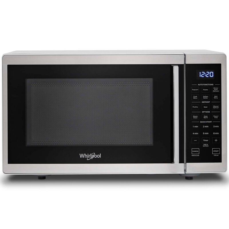 Whirlpool 19 in. 0.9 cu.ft Countertop Microwave with 10 Power Levels - Stainless Steel
