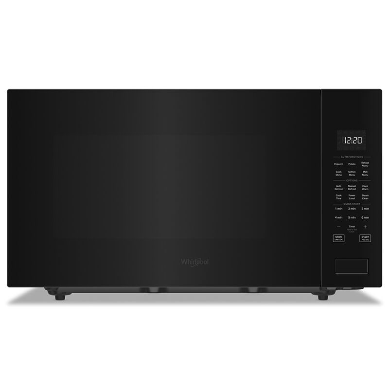 Whirlpool 25 in. 2.2 cu. ft. Countertop Microwave with 10 Power Levels & Sensor Cooking Controls - Black