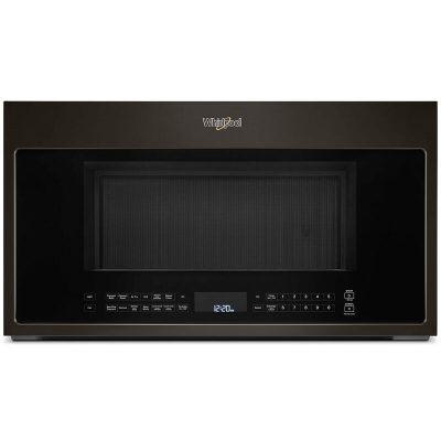 Whirlpool 30 in. 1.9 cu. ft. Over-the-Range Microwave with 10 Power Levels, 400 CFM & Sensor Cooking Controls - Fingerprint Resistant Black Stainless