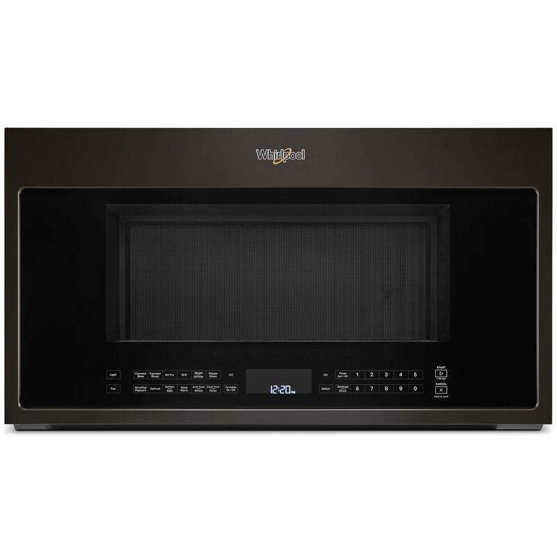 Whirlpool 30 in. 1.9 cu. ft. Over-the-Range Microwave with 10 Power Levels, 400 CFM & Sensor Cooking Controls - Fingerprint Resistant Black Stainless