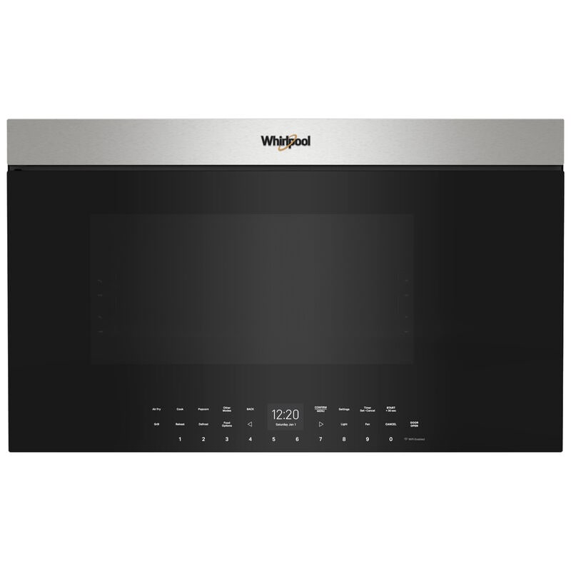 Whirlpool 30 in. 1.1 cu. ft. Over-the-Range Smart Microwave with 10 Power Levels, 400 CFM & Sensor Cooking Controls - Fingerprint Resistant Stainless Steel