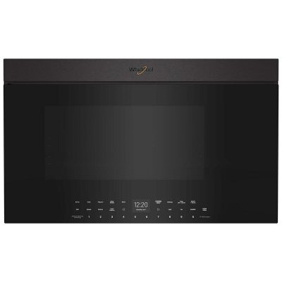 Whirlpool 30 in. 1.1 cu. ft. Over-the-Range Smart Microwave with 10 Power Levels, 400 CFM & Sensor Cooking Controls - Black Stainless Steel
