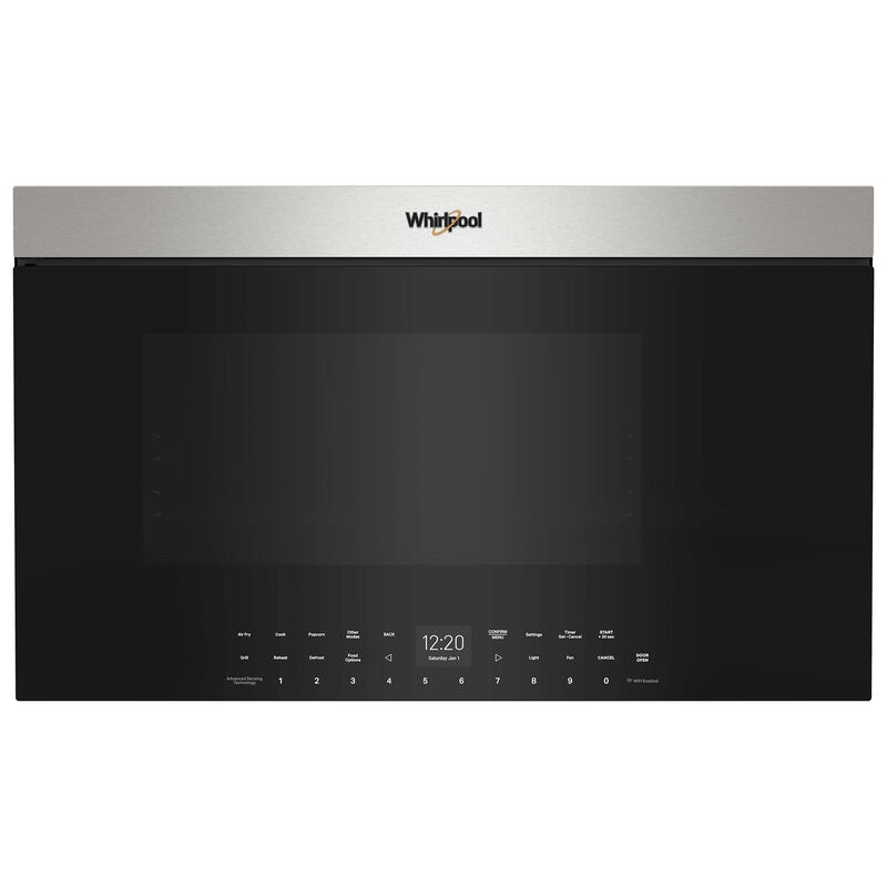 Whirlpool 30 in. 1.1 cu. ft. Over-the-Range Smart Microwave with 10 Power Levels, 400 CFM & Sensor Cooking Controls - Stainless Steel