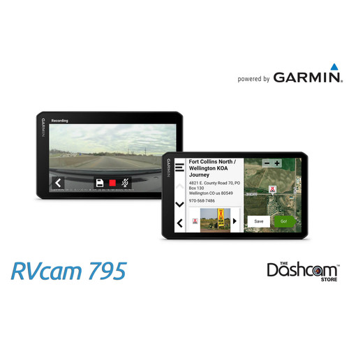 Garmin RVcam 795 | RV GPS Navigator with Built-in Front-Facing Dash Cam