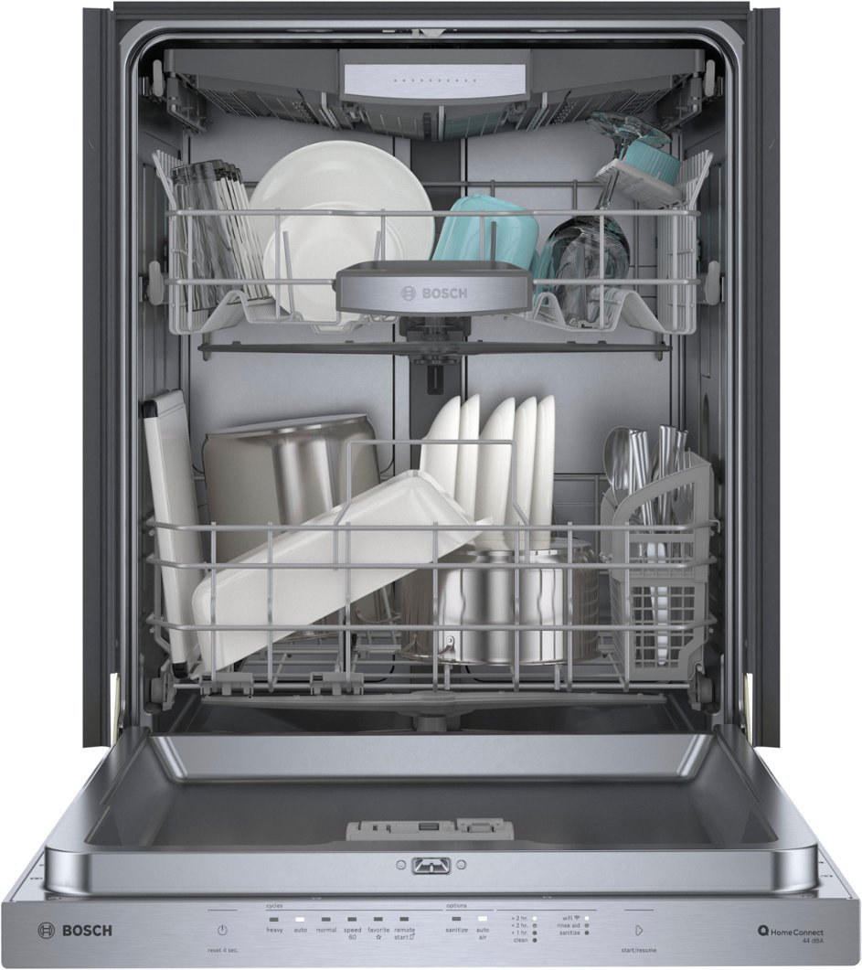 Bosch 500 Series 24 in. Stainless Steel Top Control Tall Tub Pocket Handle Dishwasher with Stainless Steel Tub, 44 dBA - Image 6