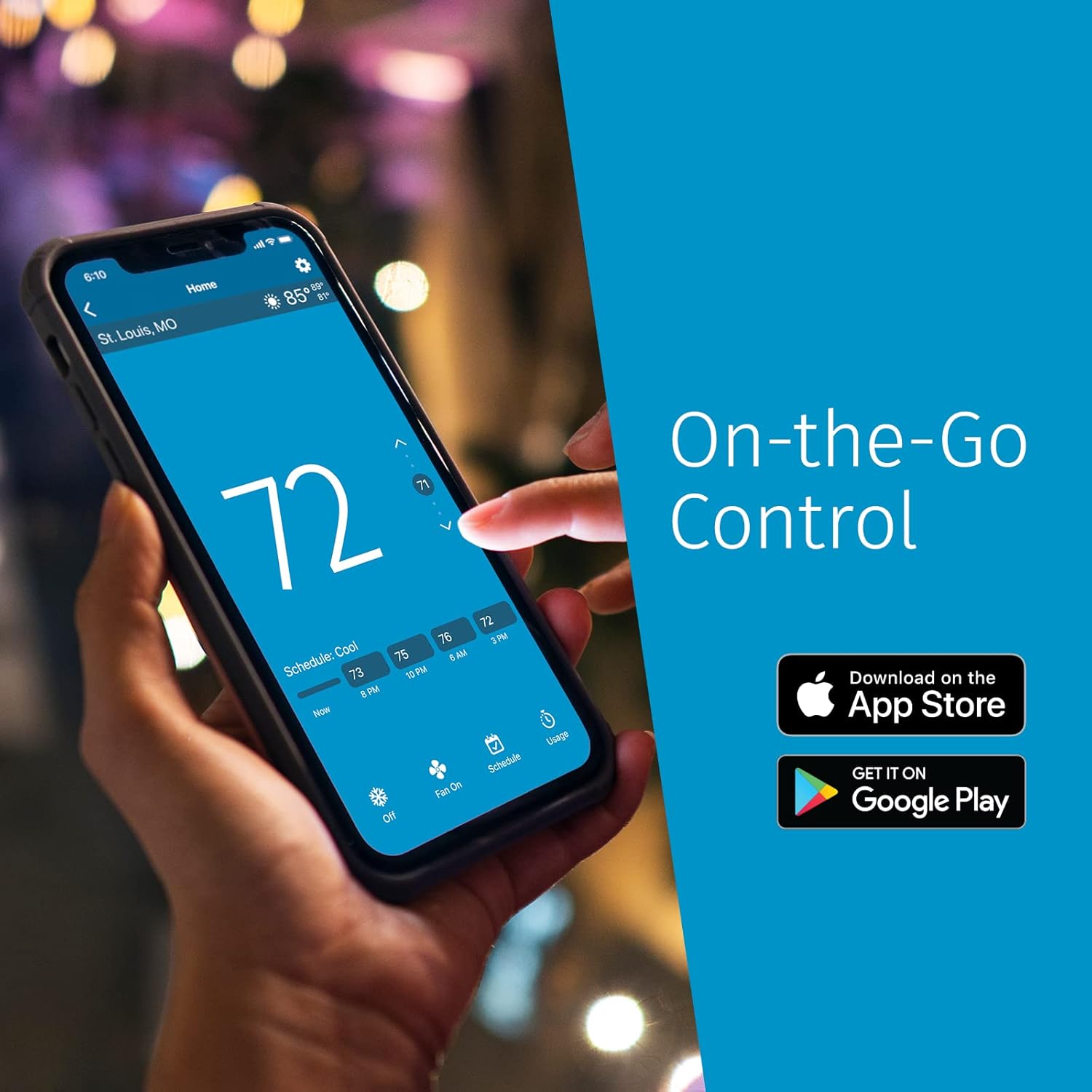 Sensi Touch 2 Smart Thermostat with Touchscreen Color Display - Image 7