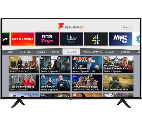 HISENSE 43A6GTUK 43′ Smart 4K Ultra HD HDR LED TV with Alexa & Google Assistant - Image 2