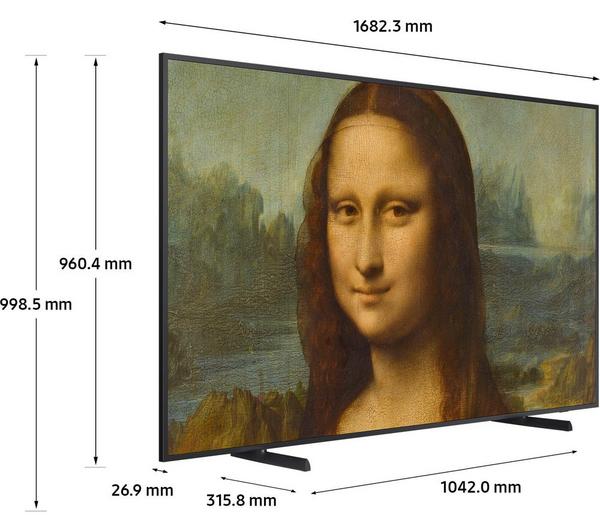 SAMSUNG The Frame QE65LS03BAUXXU 65′ Smart 4K Ultra HD HDR QLED TV & White Modern Bezel Bundle - Image 2