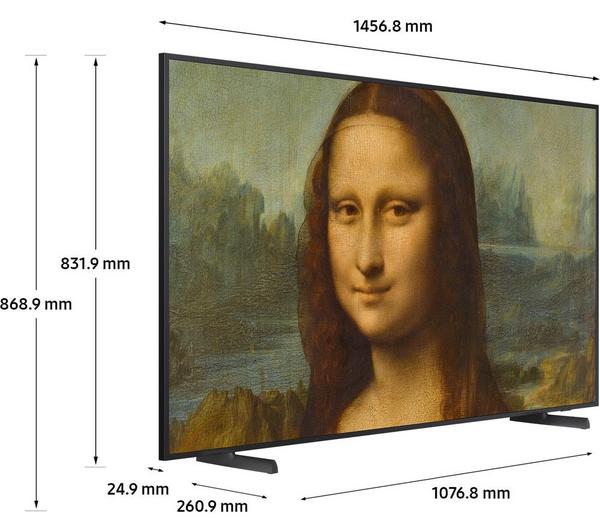 SAMSUNG The Frame QE65LS03BAUXXU 65′ Smart 4K Ultra HD HDR QLED TV & White Modern Bezel Bundle - Image 2