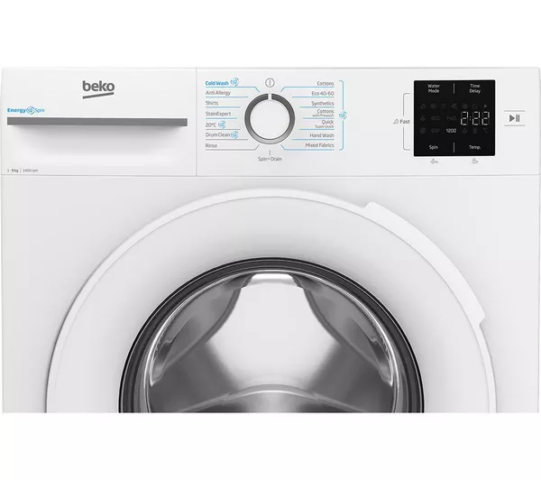 Beko EnergySpin™ BM3WT3941W 9kg Washing Machine with 1400 rpm - White - A Rated - Image 3