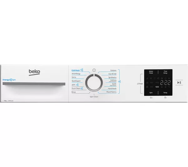Beko EnergySpin™ BM3WT3941W 9kg Washing Machine with 1400 rpm - White - A Rated - Image 7