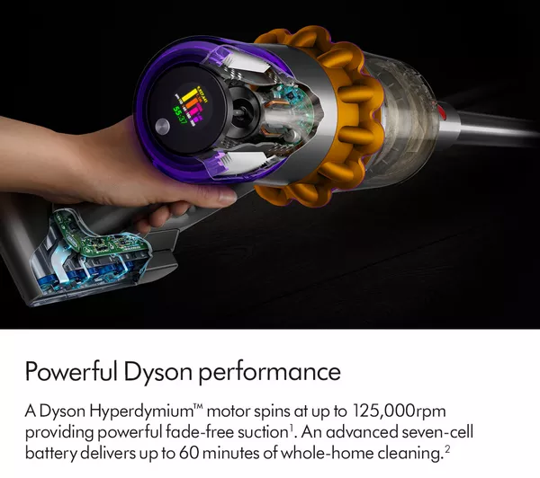 DYSON V15s Detect Submarine Cordless Vacuum Cleaner - Nickel & Yellow - Image 7