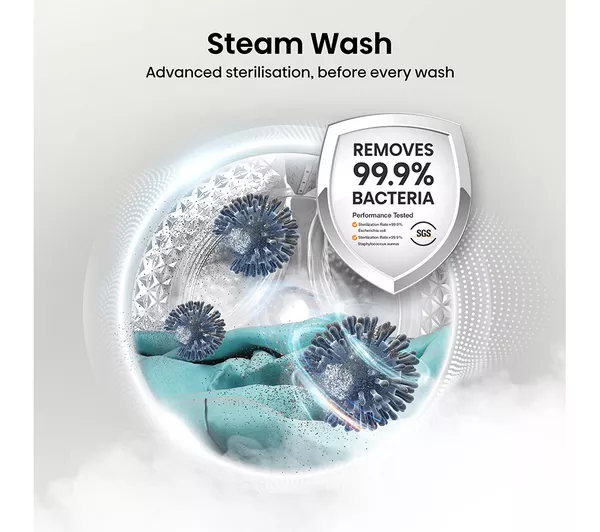 HISENSE 3S Series WD3S9043BB3 WiFi-enabled 9 kg Washer Dryer - Black - Image 5