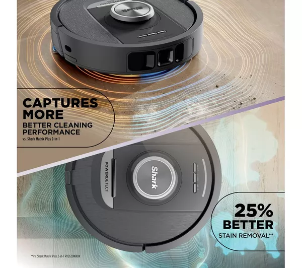 SHARK RV2800YEUK PowerDetect NeverTouch 2-in-1 Robot Vacuum Cleaner - Black & Silver - Image 5