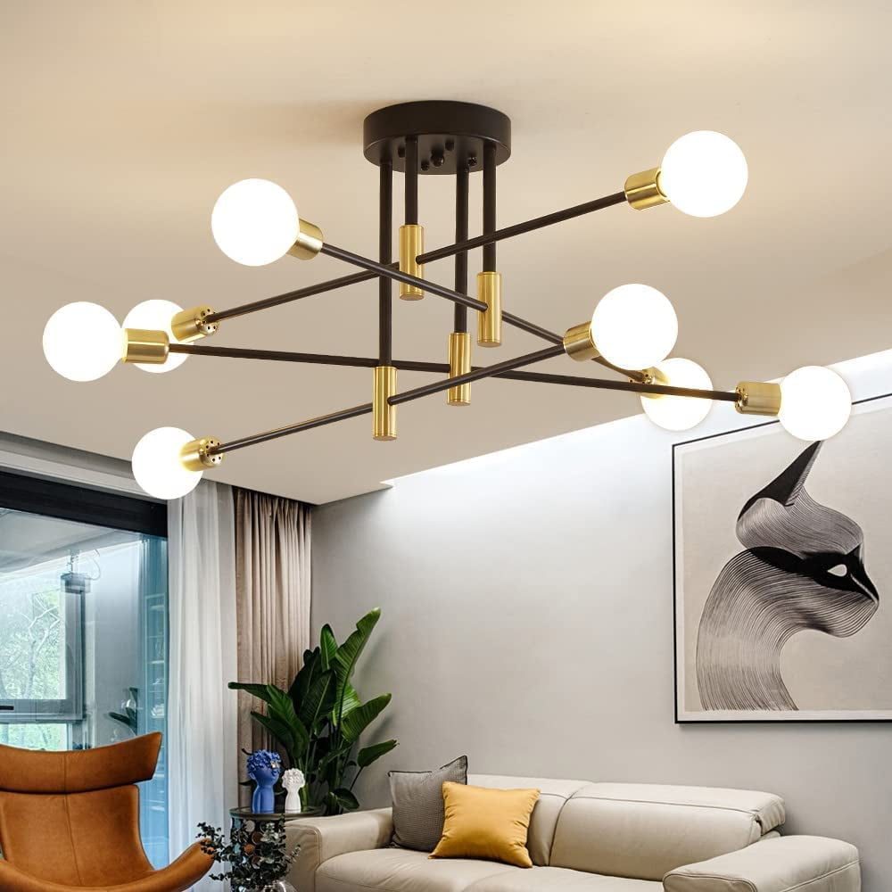 Sputnik Chandelier E26 Pendant Lighting Chandeliers Ceiling Light Fixture for Home Lighting Decor - Image 5