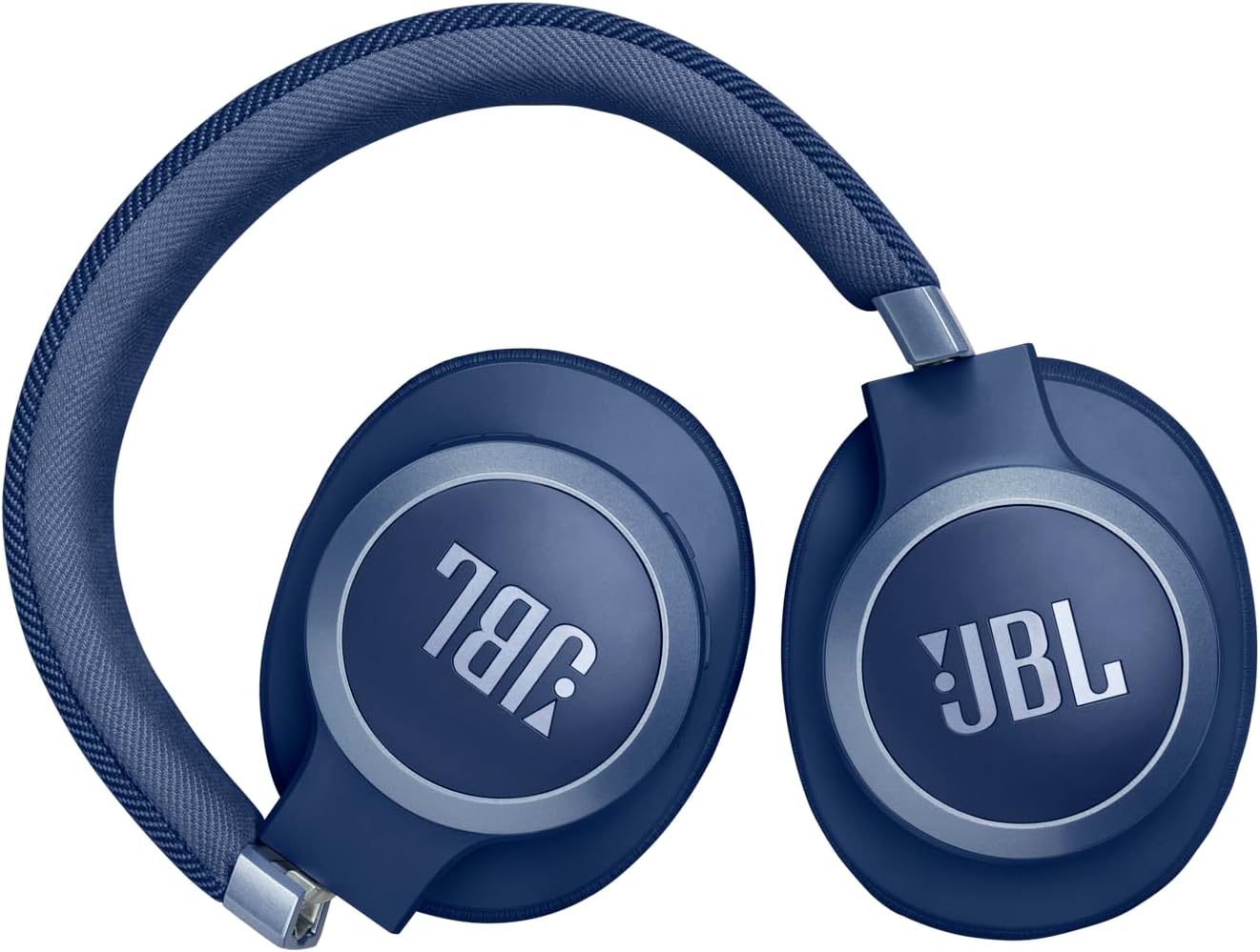 JBL Live 770NC - Wireless Over-Ear Headphones with True Adaptive Noise Cancelling with Smart Ambient, Up to 65 Hours of Battery Life, Comfort-fit Fabric Headband & Carrying Pouch (Blue) - Image 2