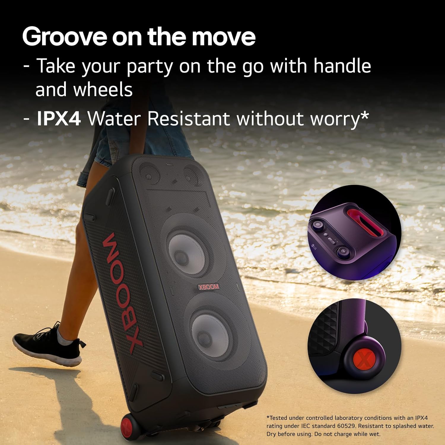 LG XL9T XBOOM Portable Tower Speaker with Pixel LED Lighting - Image 2