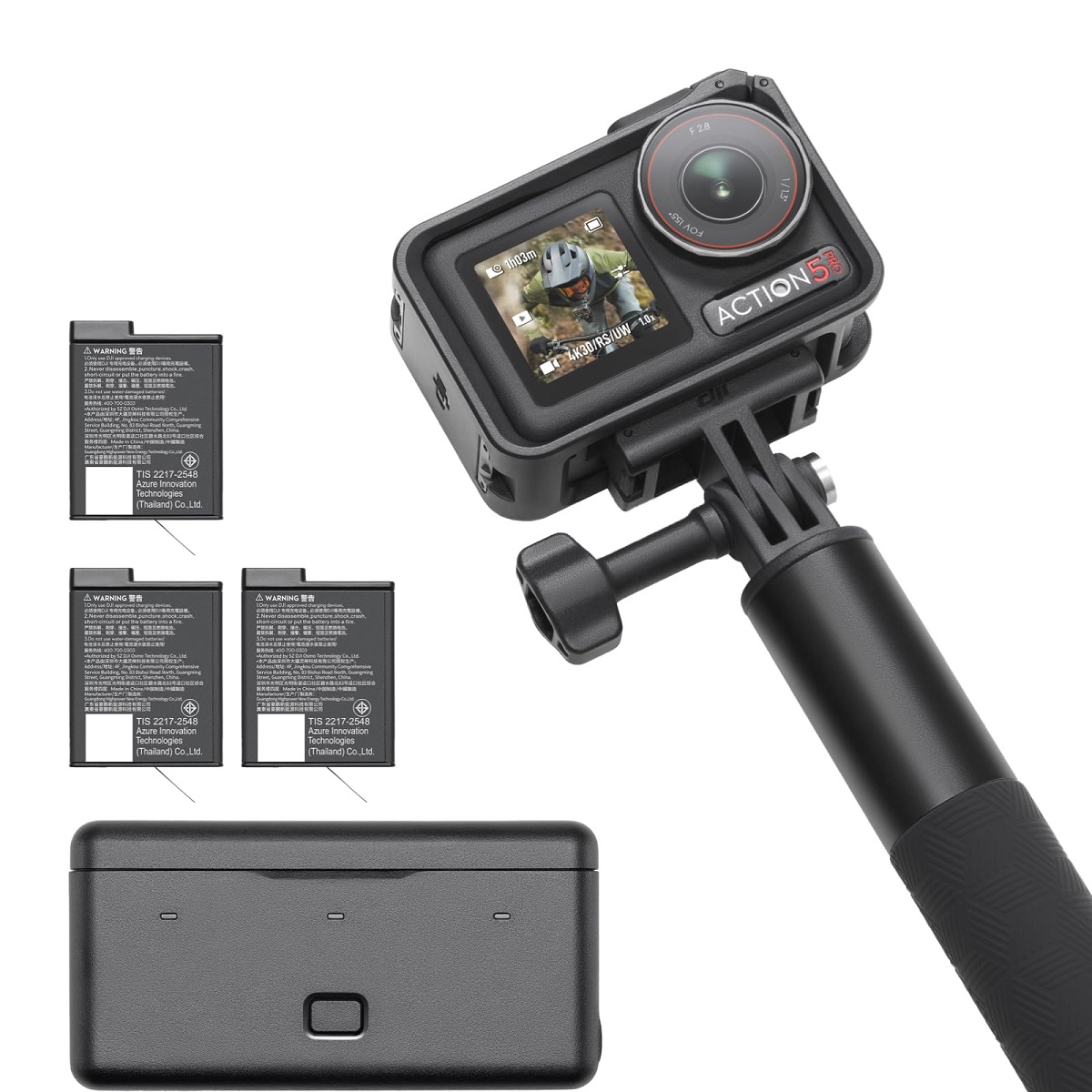 DJI - Osmo Action 5 Pro 4K Action Camera Adventure Bundle - Black