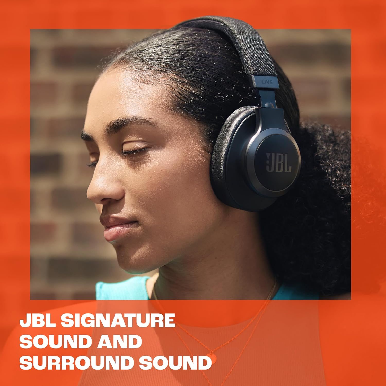 JBL Live 770NC - Wireless Over-Ear Headphones with True Adaptive Noise Cancelling with Smart Ambient, Up to 65 Hours of Battery Life, Comfort-fit Fabric Headband & Carrying Pouch (Blue) - Image 6