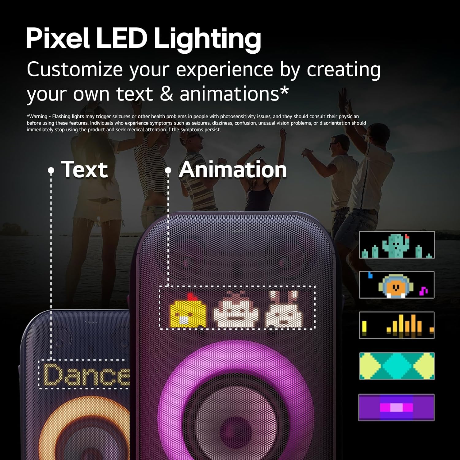 LG XL9T XBOOM Portable Tower Speaker with Pixel LED Lighting - Image 7