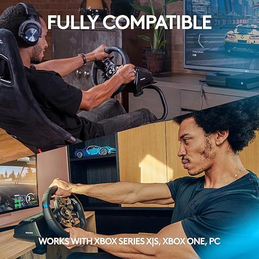Logitech G923 Racing Wheel and Pedals for Xbox Series X|S, Xbox One and PC featuring TRUEFORCE up to 1000 Hz Force Feedback, Responsive Pedal, Dual Clutch Launch Control, and Genuine Leather Wheel Cover - Image 5