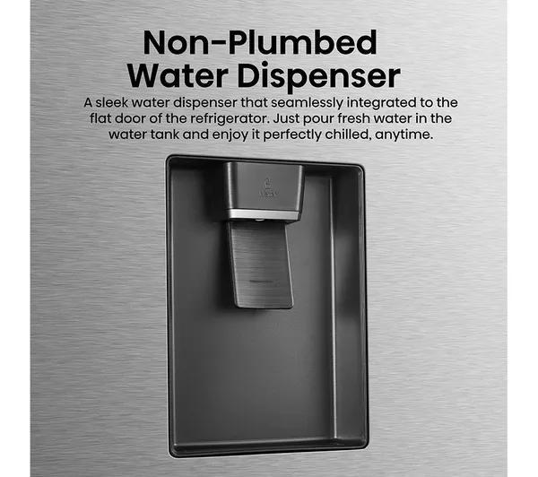 HISENSE PureFlat RF749N4SWSE Smart Fridge Freezer - Stainless Steel - Image 6