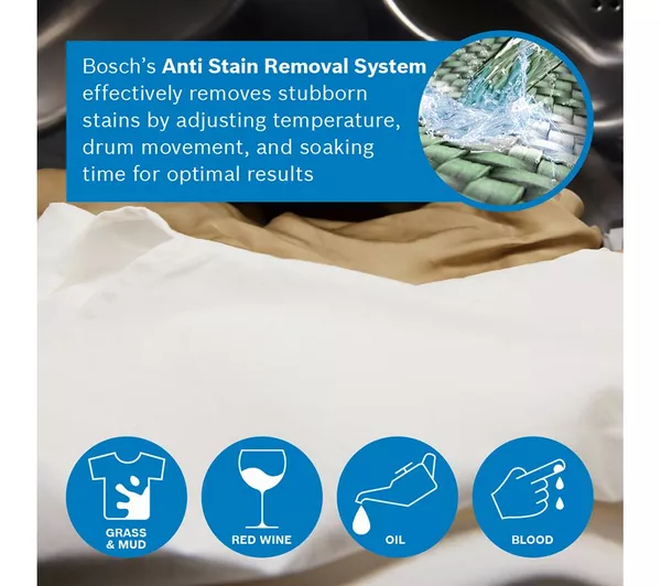 BOSCH Series 6 WNG25401GB AntiStain 10.5 kg Washer Dryer - White - Image 8