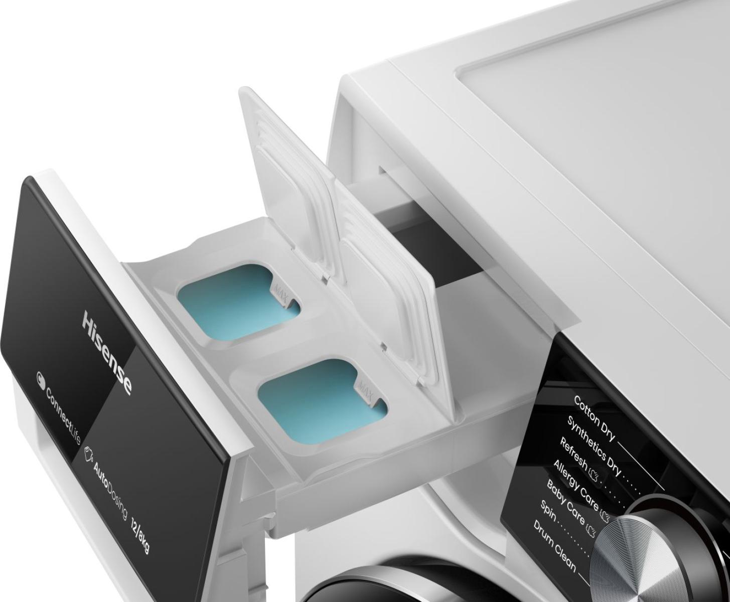 HISENSE 5S Series Auto Dosing WD5S1245BW WiFi-enabled 12 kg Washer Dryer - Image 9