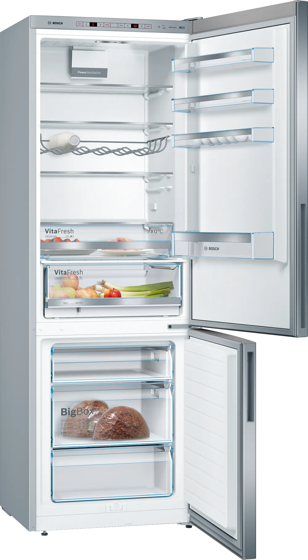 BOSCH KGE49AICAG 70/30 Fridge Freezer - Inox - Image 5