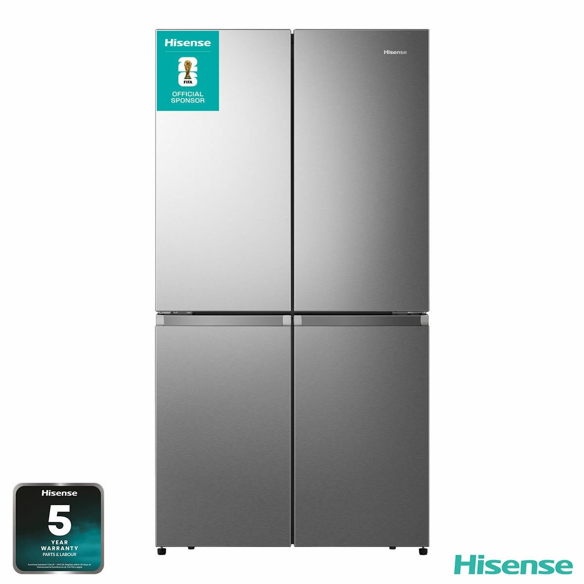 HISENSE PureFlat RQ758N4SASE Smart Fridge Freezer - Stainless Steel